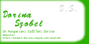 dorina szobel business card